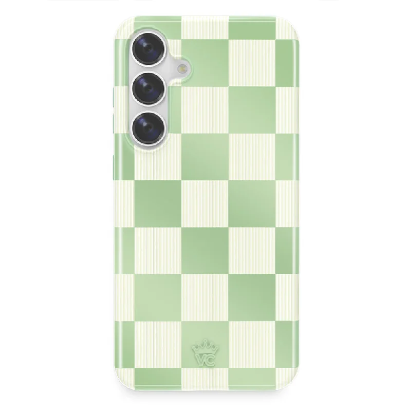 Pistachio Vibe Checkered Samsung Case